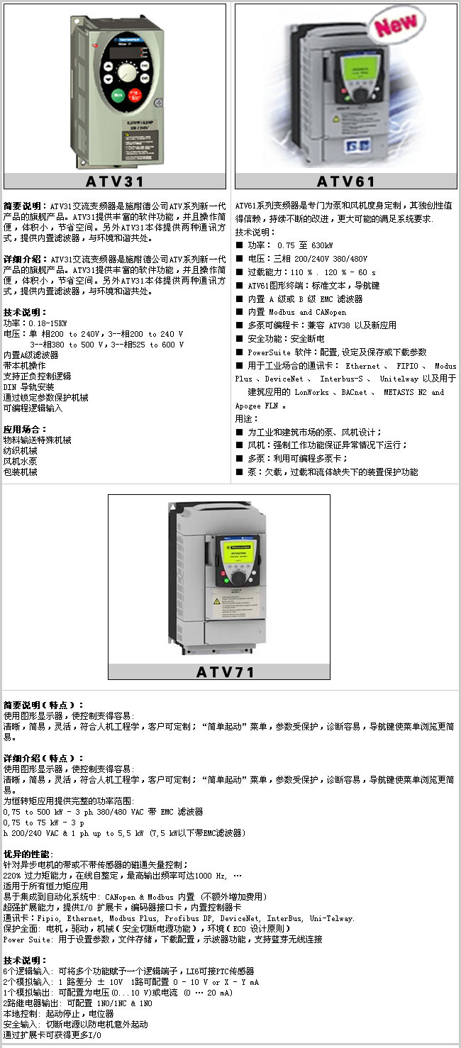施耐德变频器